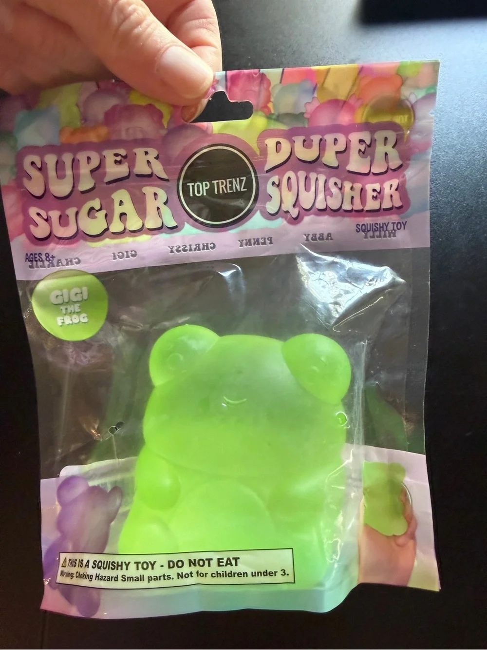 New Squishy Top Trenz Super Duper Sugar Squisher Gigi Frog Green Toy 8+